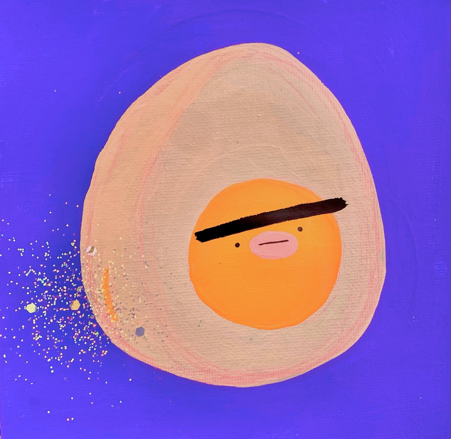 CURSED PEELY EGG ORIGINAL PAINTING