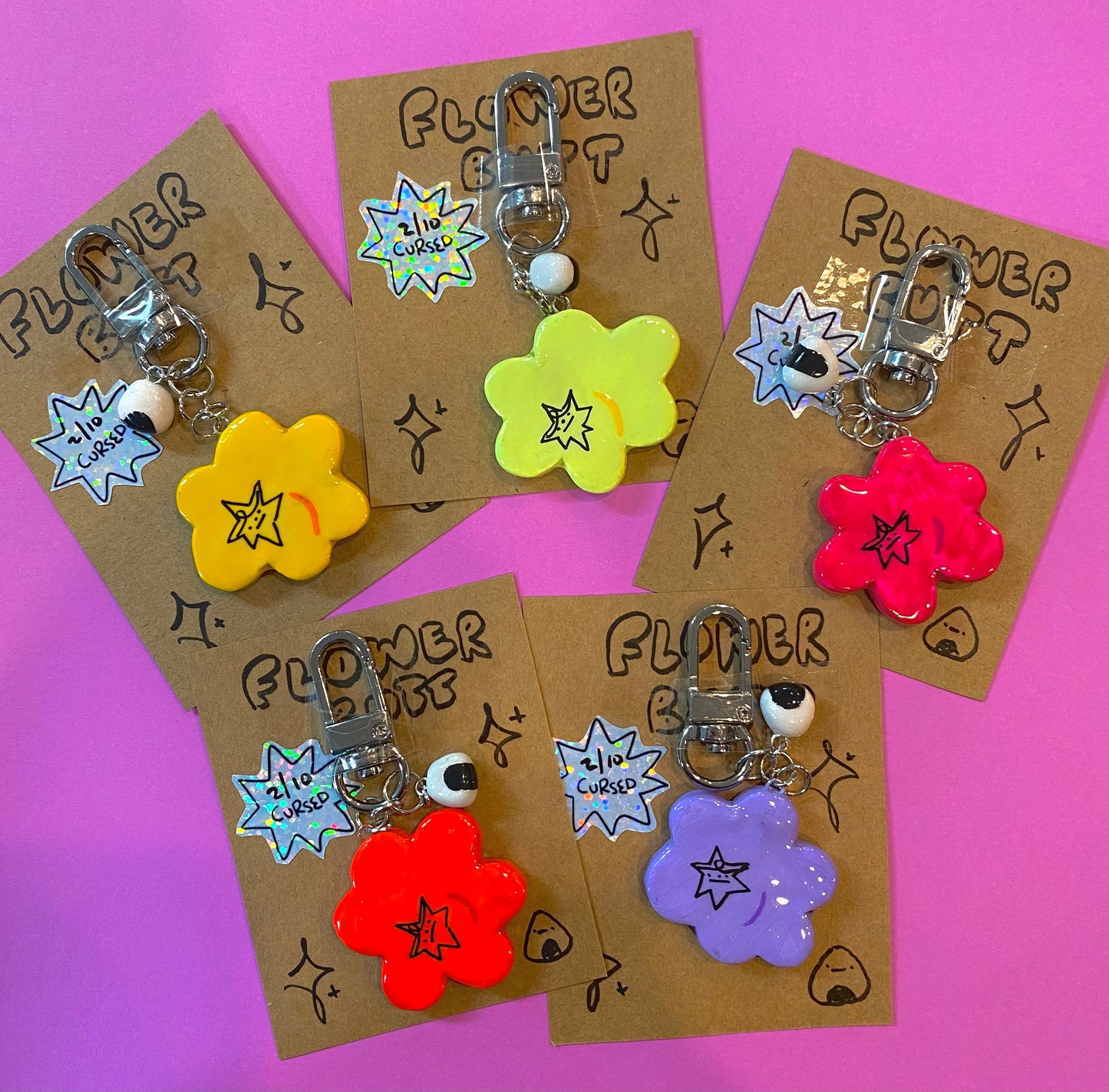 FLOWER BUTT KEYCHAINS