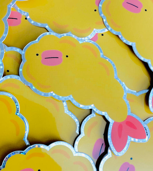 SHRIMP TEMPURA GLITTER STICKER