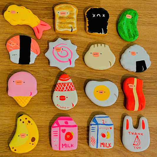 CURSED GROCERY CLAY PINS