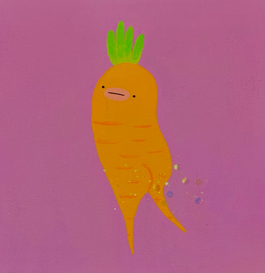 CURSED CARROT ORIGINAL PAINTING